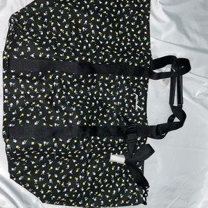 Victoria’s Secret pink black duffel tote w/ flower